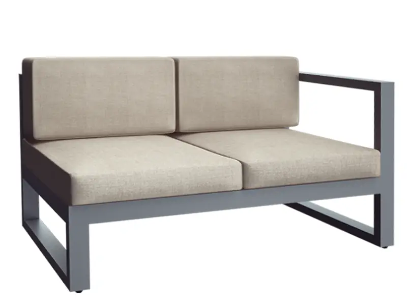 Sillón ATENEA doble de 80 cm de profundidad con un solo apoya brazos Sillón ATENEA doble de 80 cm de profundidad con un solo apoya brazos