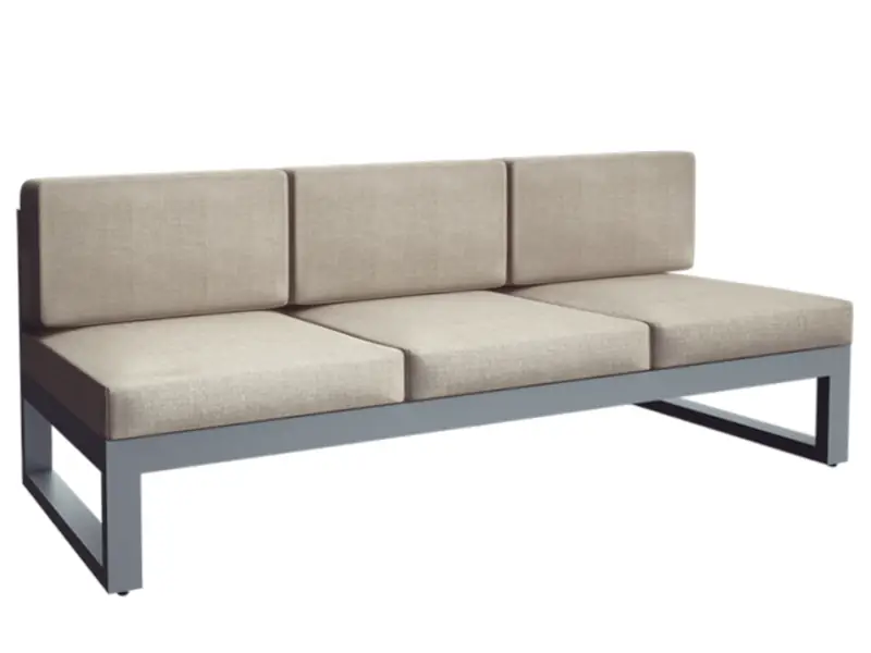Sillón ATENEA triple de 80 cm de profundidad sin apoya brazos Sillón ATENEA triple de 80 cm de profundidad sin apoya brazos