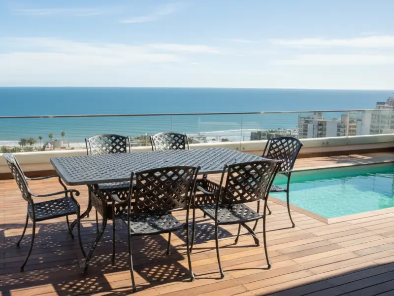 Juego FINLANDIA con mesa rectangular y sillones