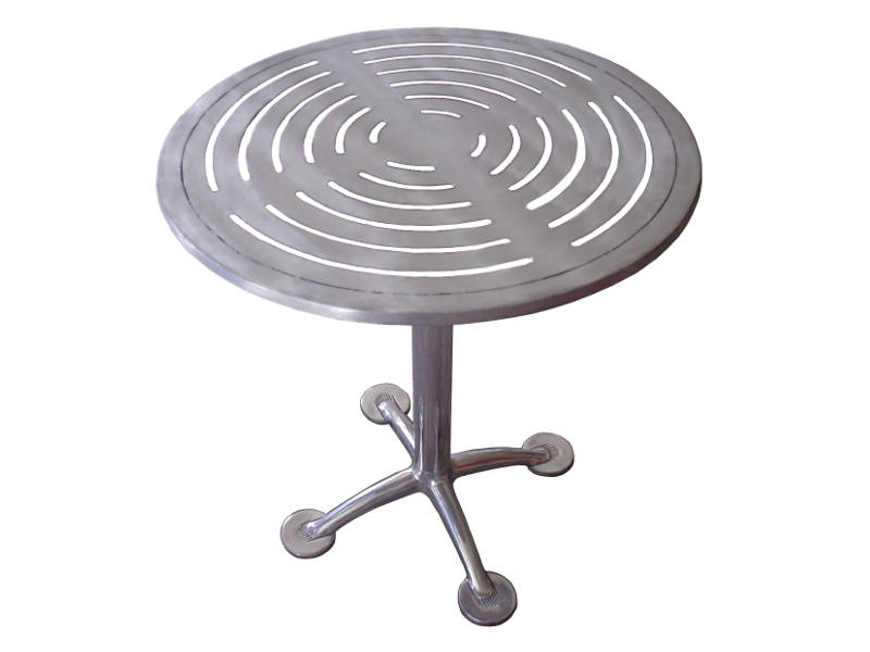 Mesa CRONOS con tablero de aluminio de 70 cm de de diámetro. Mesa CRONOS con tablero de aluminio de 70 cm de de diámetro.
