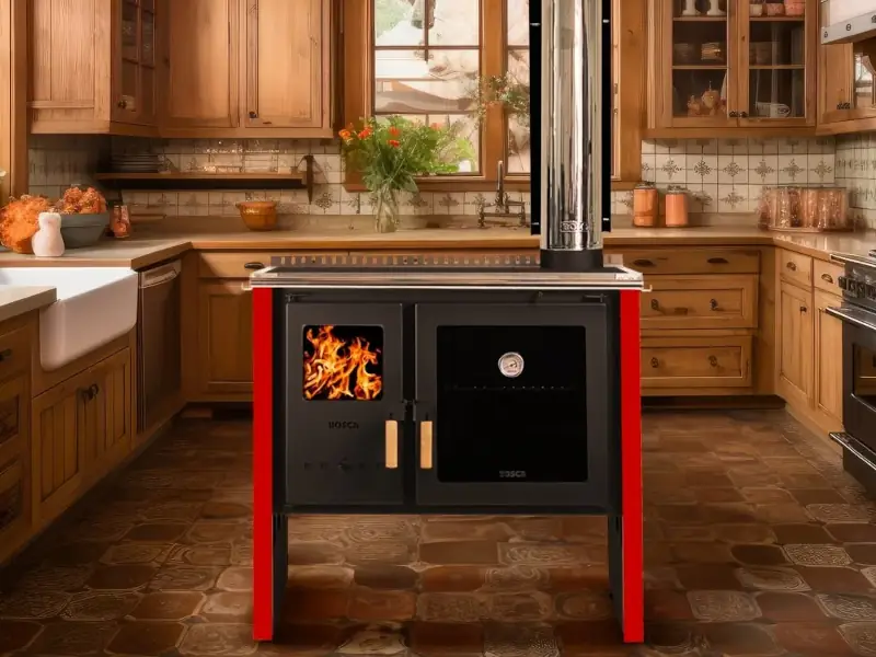 Cocina a leña de alto rendimiento