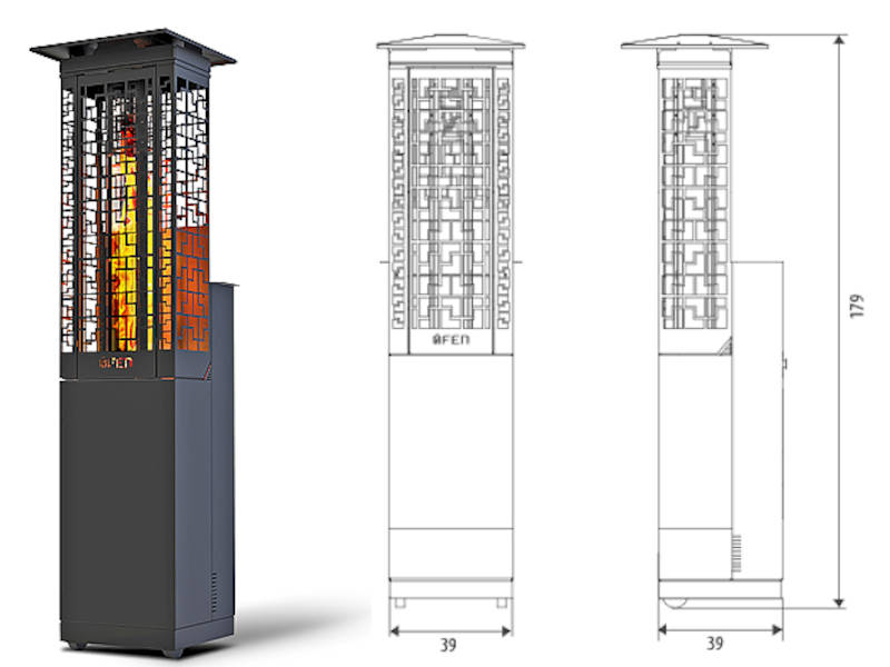 Estufa para exterior de Pellets de aserrín