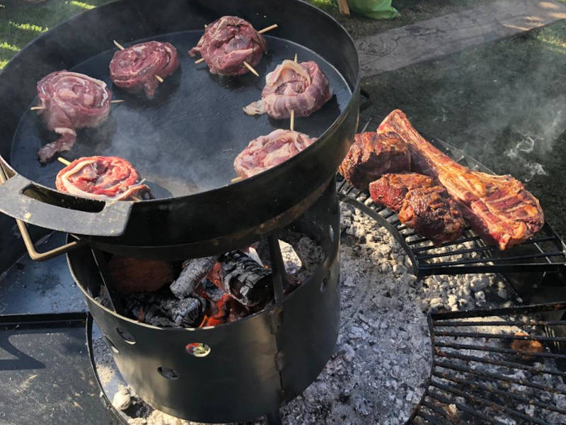 Asador con disco