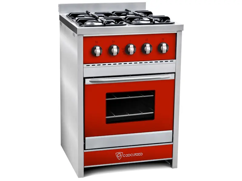 Cocina Semi Industrial CHIARA 60 color Rojo