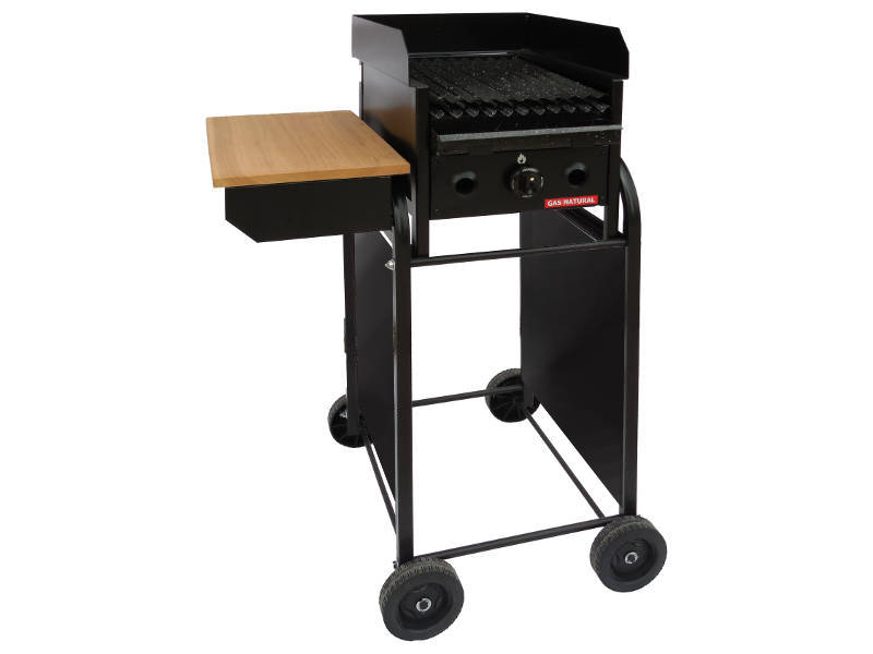 Parrilla Rodante a Gas de 40 cm de ancho con mesada lateral Parrilla Rodante a Gas de 40 cm de ancho con mesada lateral