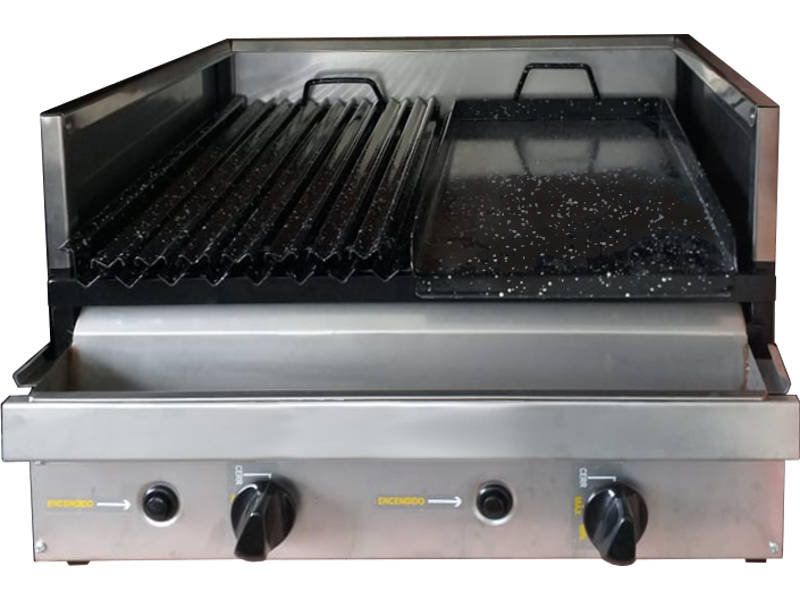 Parrilla a Gas para mesada de acero inoxidable Parrilla a Gas para mesada de acero inoxidable
