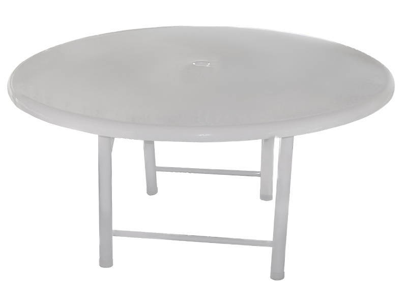 Mesa de fibra de vidrio clasica de 150 cm de diámetro con pata rebatible (plegable)