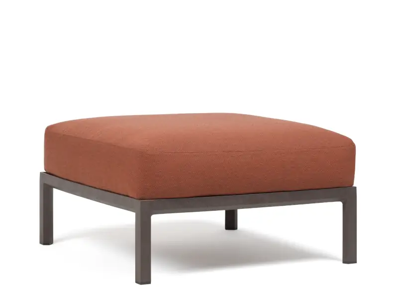Puff Maximo sin respaldo ni apoya brazos color Terra con almohadones Cannella