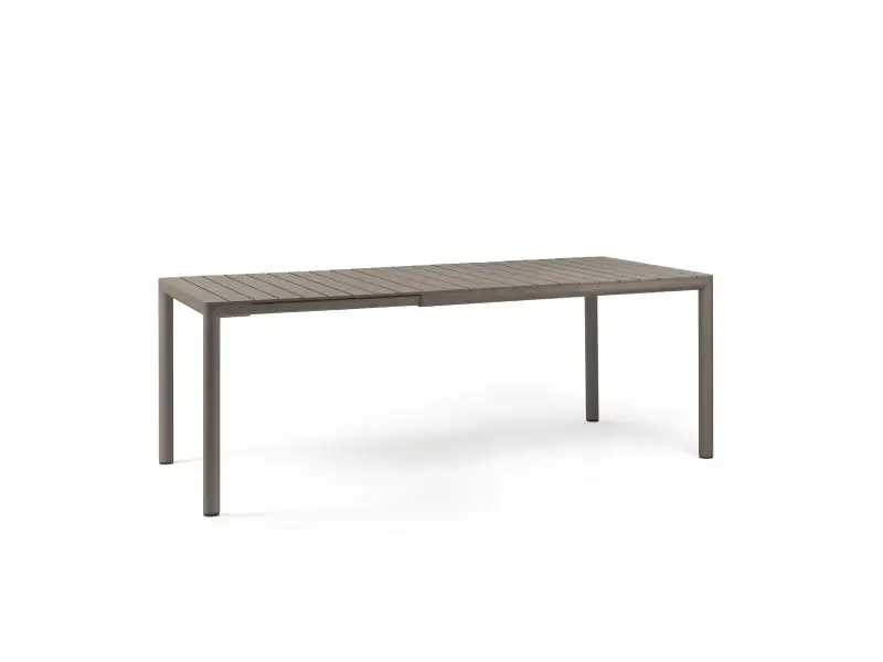 Mesa Nardi Tevere 147 con estructura color Tortora