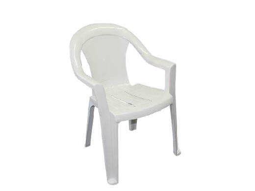 Silla apilable con apoya brazos