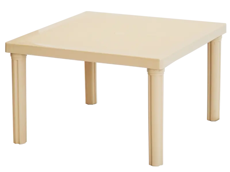 Mesa de resina de 75x75x46 cm.