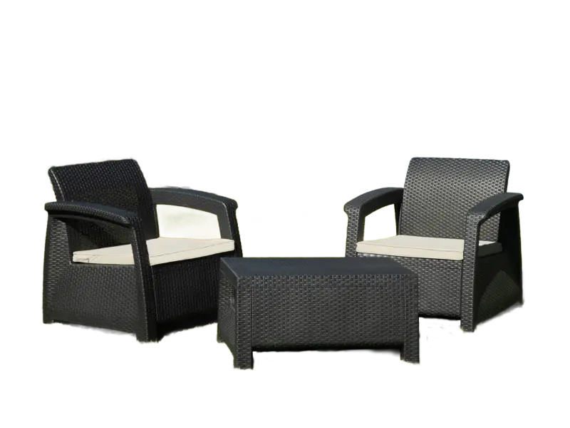 Juego de living Roma con 2 individuales y mesa