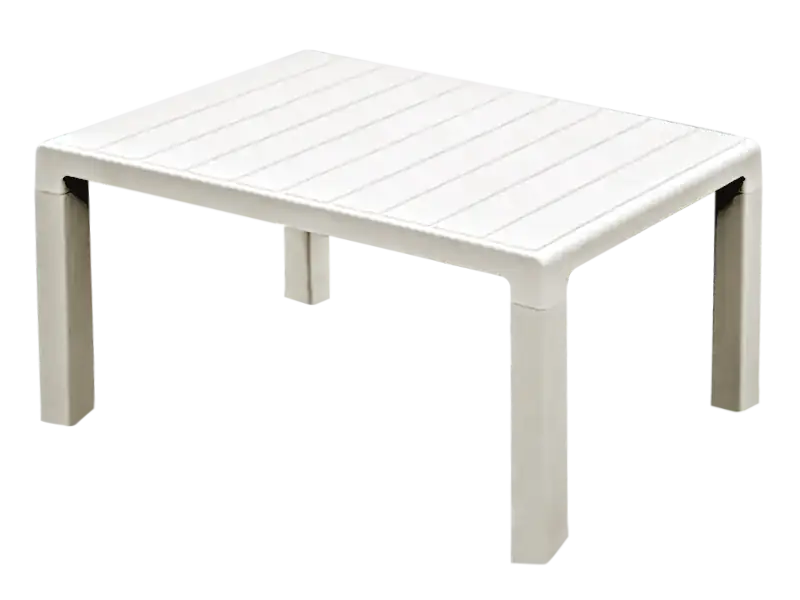 Mesa de resina de 78x53x42 cm.