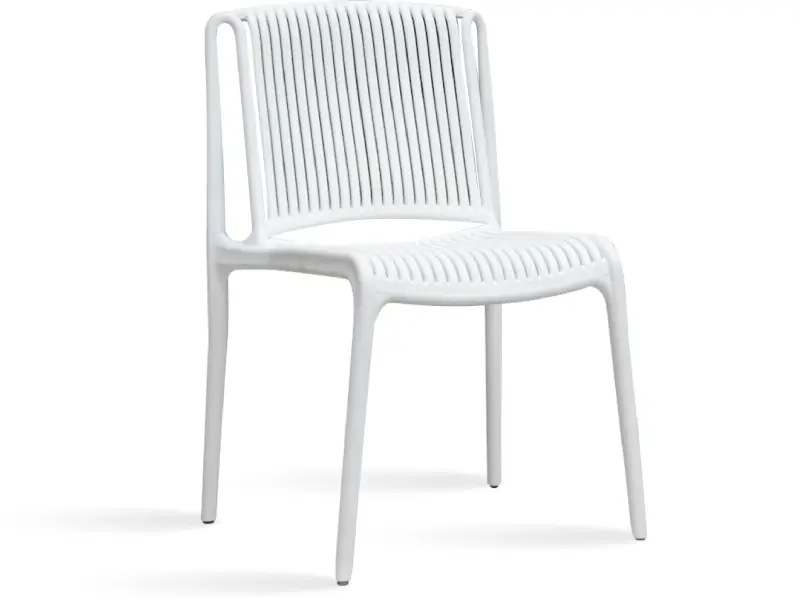 Silla apilable super reforzada de estructura macisa de polipropileno con fibra de vidrio