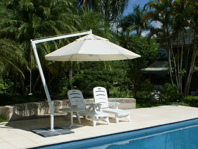 Sombrilla con soporte lateral