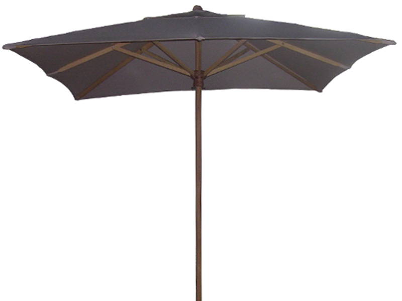 Parasol de madera de cuadrado de 2x2m.