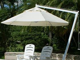 Sombrilla redonda con soporte lateral