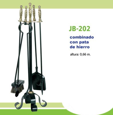 Herramientas de hierro con mangos de bronce - Pie de hierro con mango de bronce