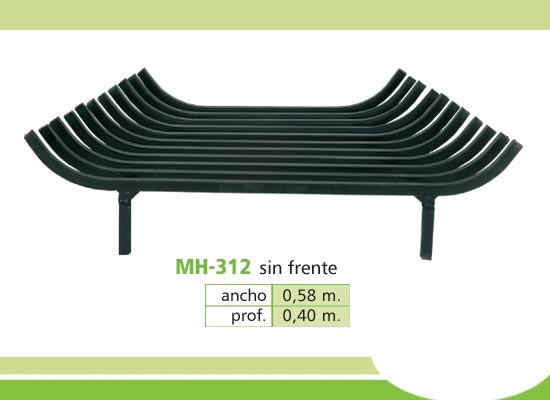 Morillo de hierro Cuadrado sin frente