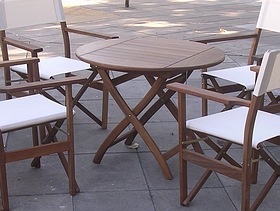 Mesa plegable de 75 cm en incienso