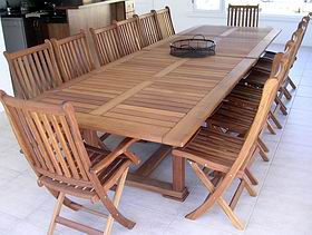 Mesa Extensible rectangular con pata fija tipo H de 300 x 100 cm en incienso