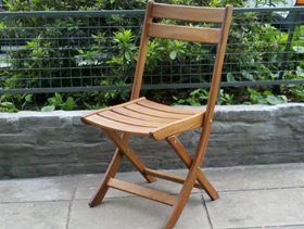 Silla Valeria plegable de incienso de 2 tablitas verticales en respaldo