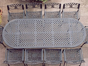 Mesa CAIRO oval de 270x100 cm